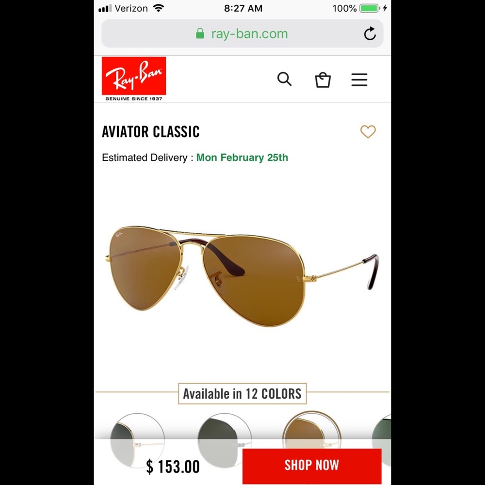 Ray Ban Aviator Classic